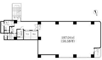 日本工築2号館ビル8F 間取り図