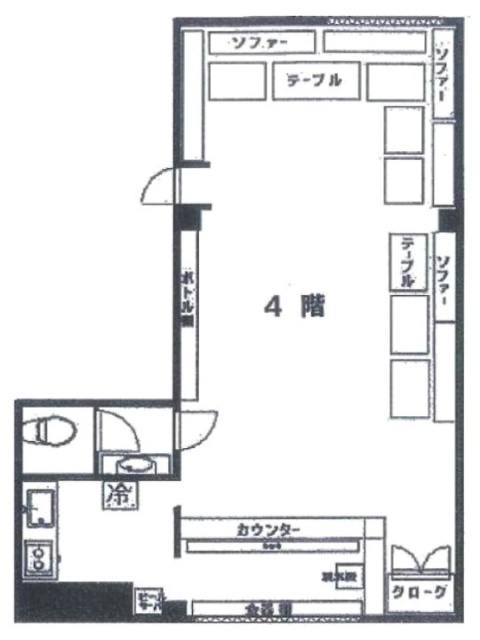 シャトー蒲田12ビル4F 間取り図