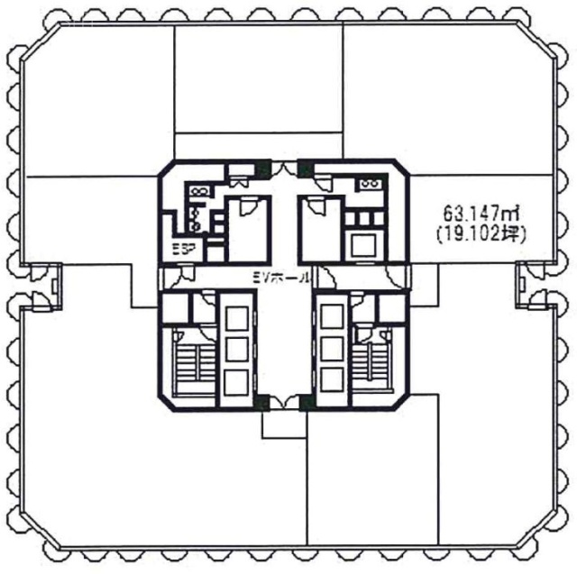 横浜天理ビル21F-4 間取り図