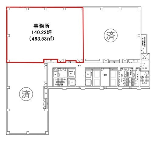 CSタワービル7F 間取り図