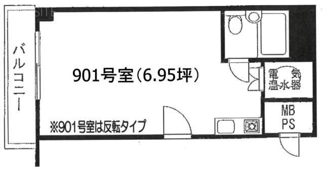 新宿御苑前マンション901 間取り図