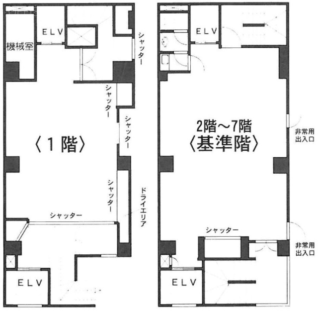 トウセン馬喰町ビル1F～8F 間取り図