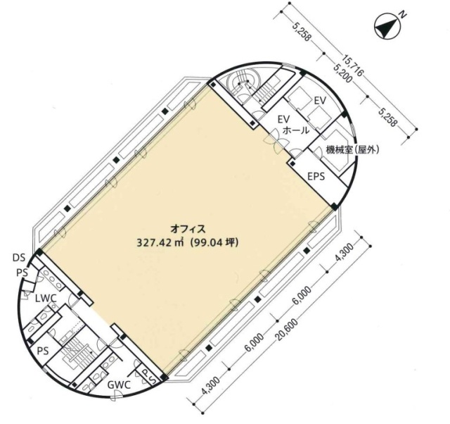 MFPR渋谷南平台ビル9F 間取り図