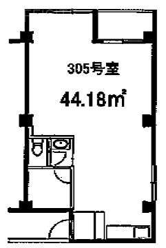 渋谷エステートビル305 間取り図