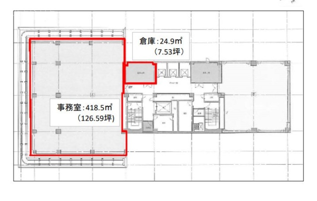 兜町第1平和ビル6F 間取り図