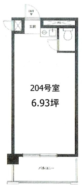 美和プラザ新宿204 間取り図