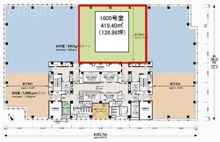 六本木ティーキューブ1605 間取り図