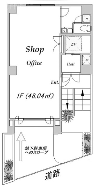 パシフィックアークビル1F 間取り図