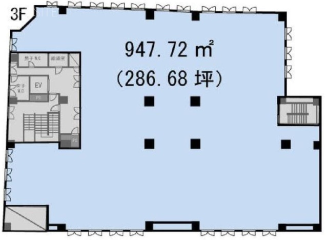 アトランタビル壱号館3F 間取り図