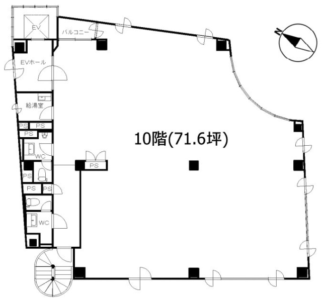 IS弓町ビル10F 間取り図