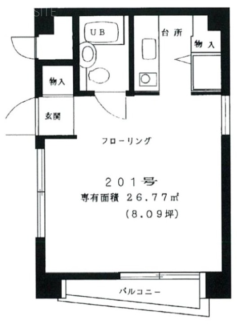 ふぁみーゆ六本木ビル201 間取り図