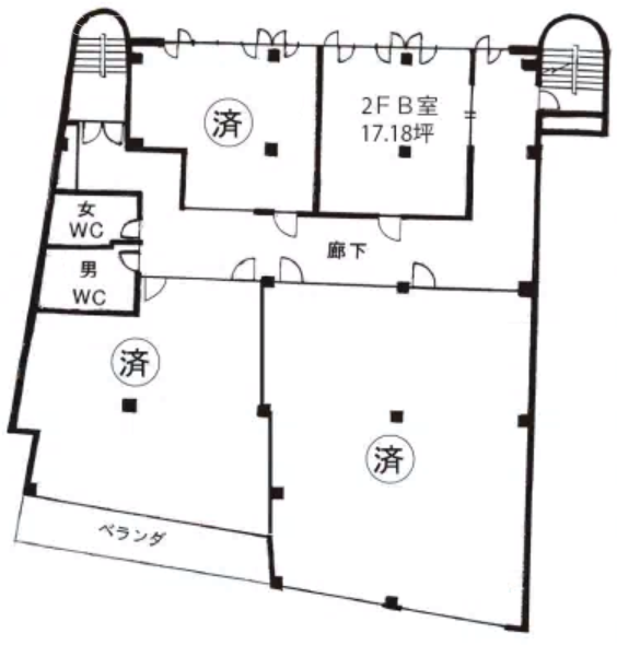 スクエア初台2F 間取り図