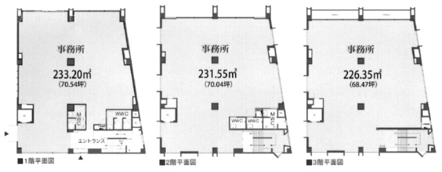 BSCビル1F～3F 間取り図