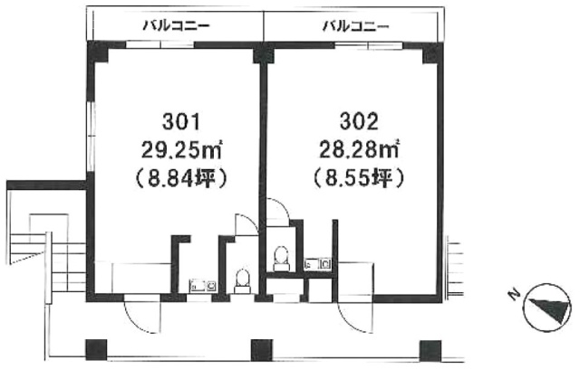 マニフォリア高田馬場ビル302 間取り図