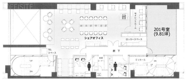 クロスオフィス新宿201 間取り図