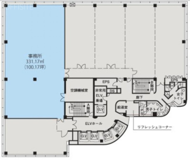立川ビジネスセンタービル9F 間取り図