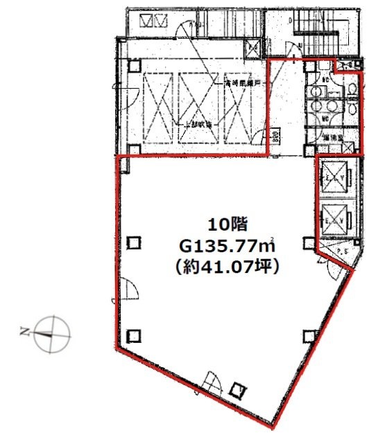 小川町メセナビル10F 間取り図