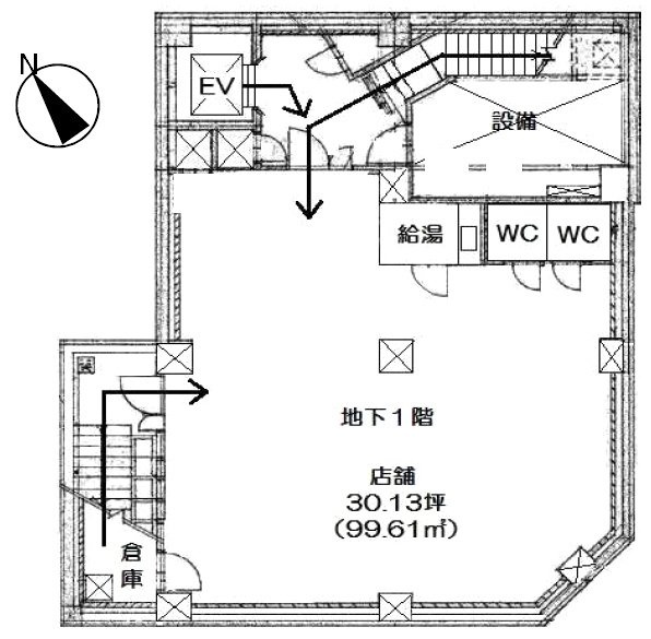 K&SFIELDビルB1F 間取り図