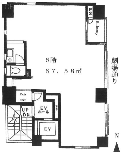 パークサイドビル6F 間取り図