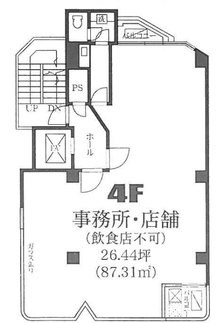 篠田麻布ビル4F 間取り図