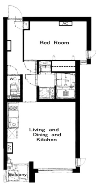 カーサ麻布アネックス201 間取り図