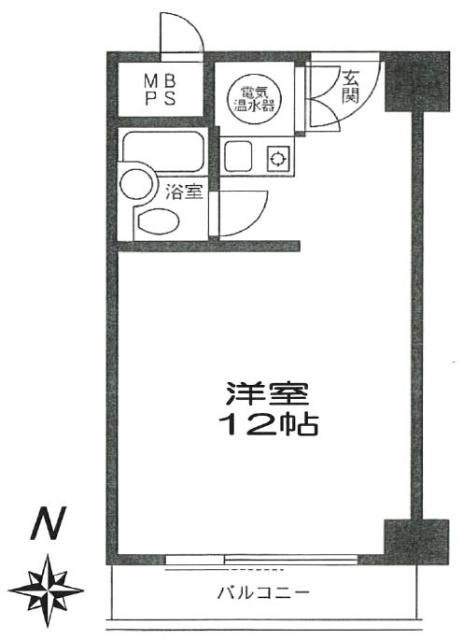 新宿御苑前マンション1005 間取り図