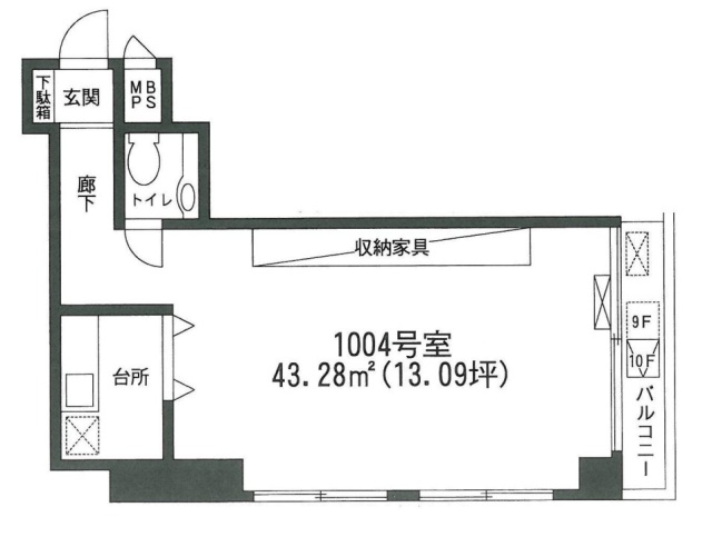 メイゾン麹町1004 間取り図