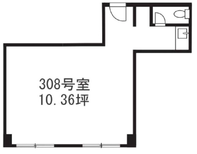 新宿Qフラットビル308 間取り図