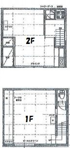 芝大門2丁目店舗ビル1F～2F 間取り図