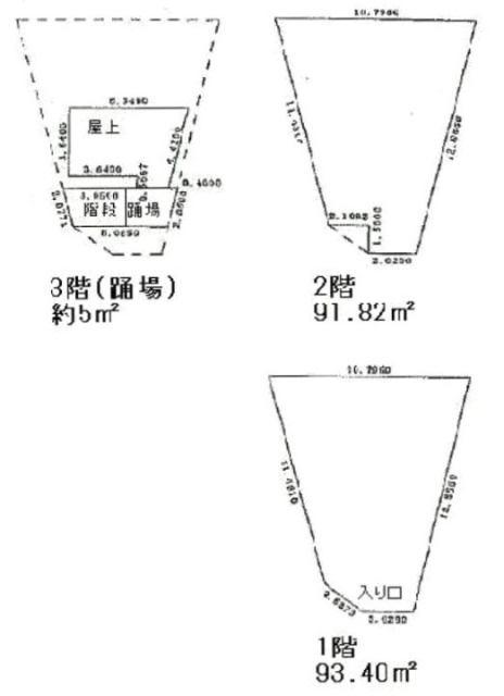 フジトレーニングセンタービル1F～3F 間取り図