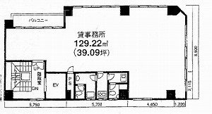 米山ビル3F 間取り図