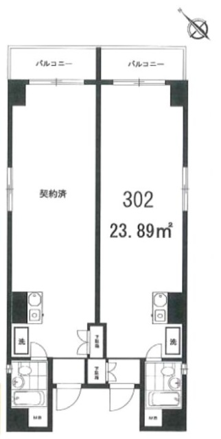 フラット九段南302 間取り図