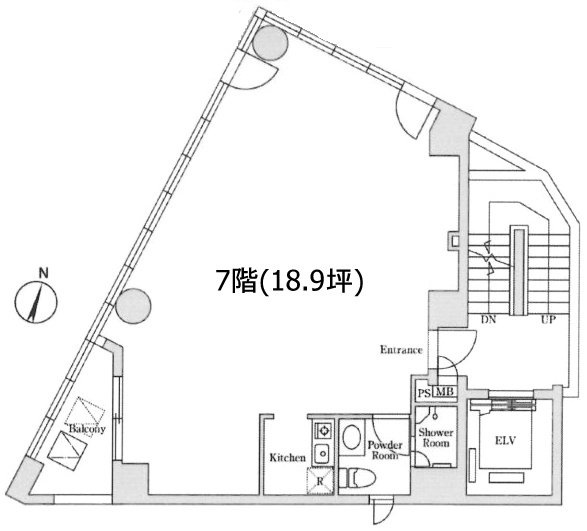 美松ビル7F 間取り図