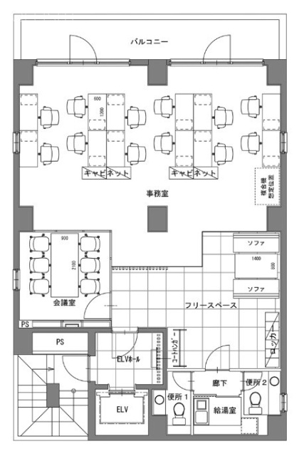 神田坂田ビル6F 間取り図