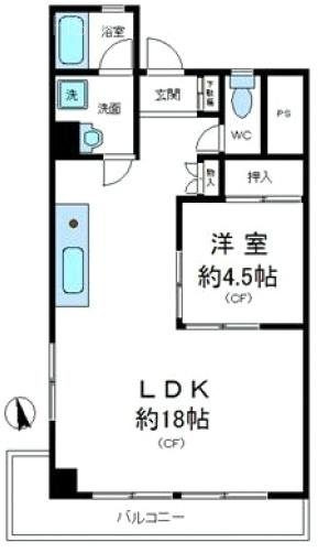 六本木真興ビル304 間取り図