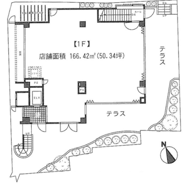 バルビゾン70ビル1F 間取り図