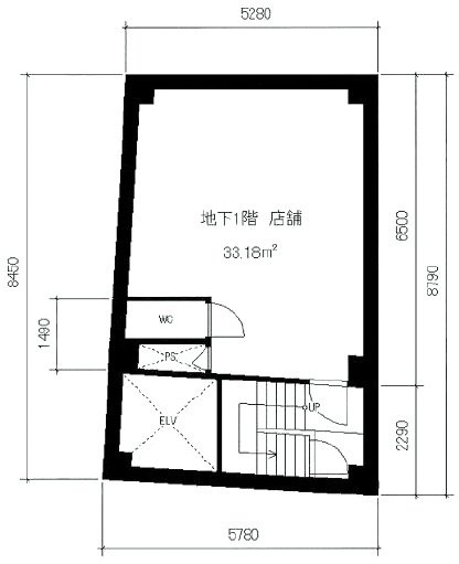 白石ビルB1F 間取り図