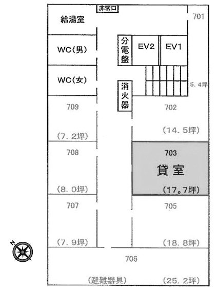 東京滋賀ビル703 間取り図