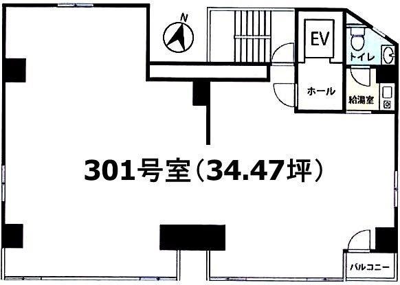 K・Bビル301 間取り図