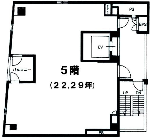 上野ソシアルビル5F 間取り図