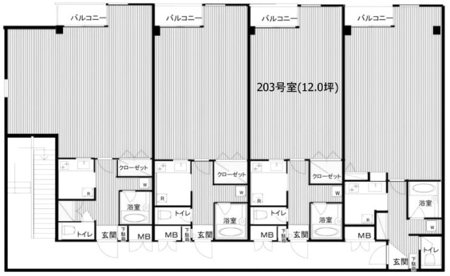 FRESCA神宮前203 間取り図