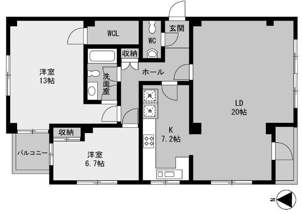 マノアールビル301 間取り図