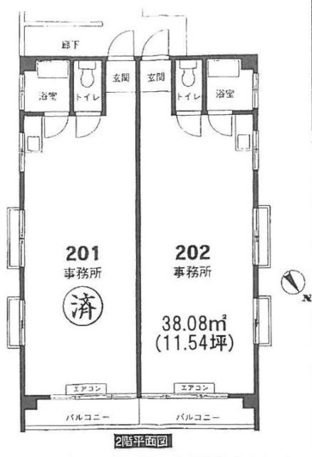 アブリール表参道ビル2F 間取り図