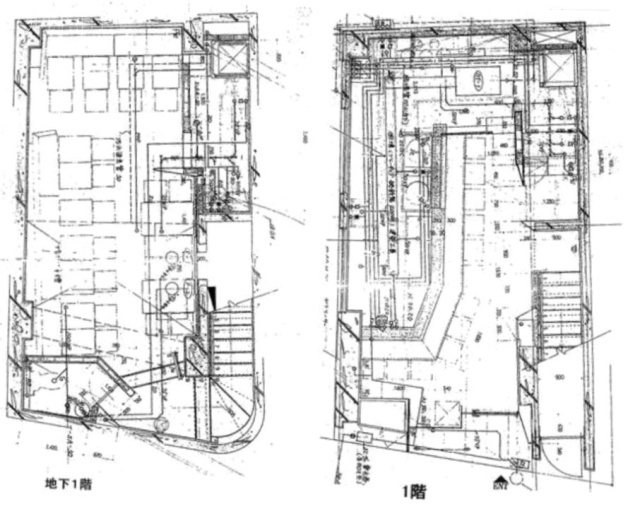 豊産ビルB1F～1F 間取り図