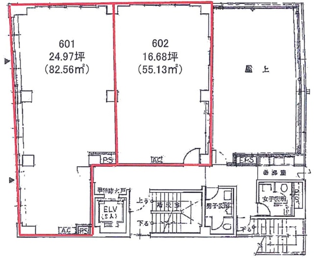 ジブラルタ生命市川ビル601 間取り図