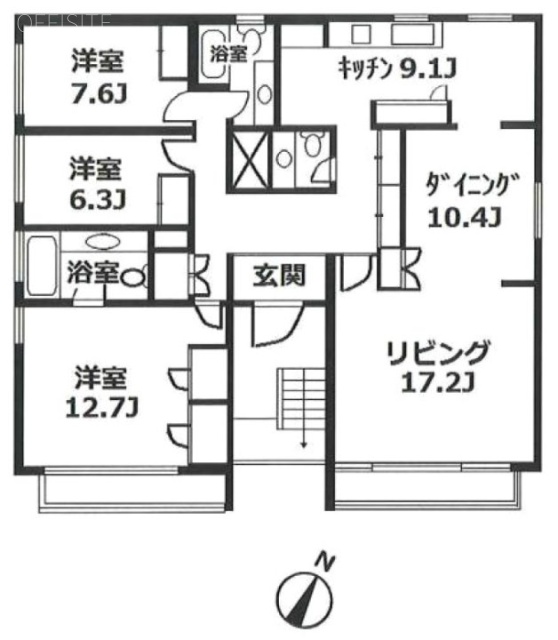 ユーネックストウワインデール301 間取り図