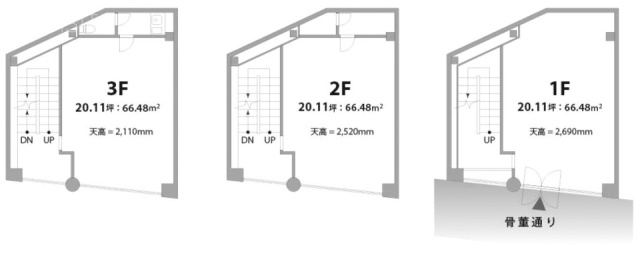 トヨタ19ビル1F~3F 間取り図