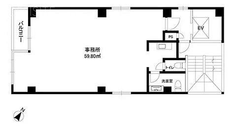 元赤坂NHビル2F 間取り図