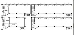 浅草7丁目事務所倉庫1F～4F 間取り図