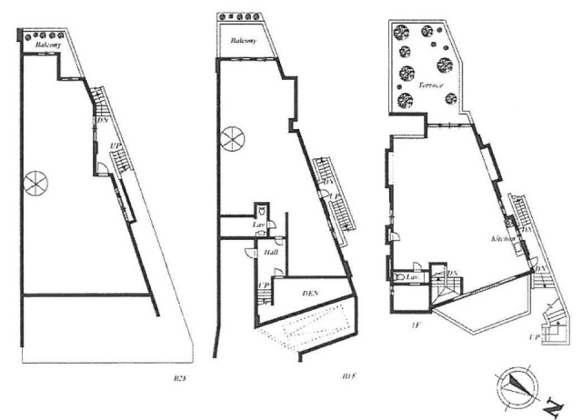 代官山ⅣビルB2F~2F 間取り図